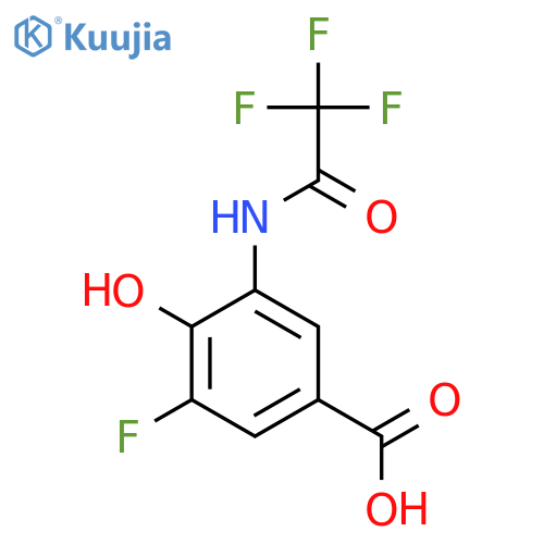 3-Fluoro-4-hydroxy-5-(2,2,2-trifluoroacetamido)benzoic acid structure