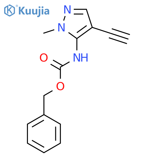 benzyl N-(4-ethynyl-1-methyl-1H-pyrazol-5-yl)carbamate structure