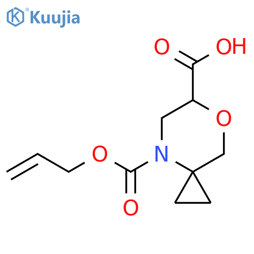 4-(prop-2-en-1-yloxy)carbonyl-7-oxa-4-azaspiro2.5octane-6-carboxylic acid structure