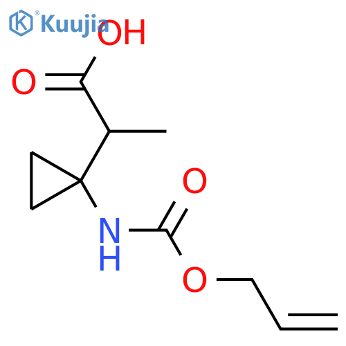 2-(1-{[(Prop-2-en-1-yloxy)carbonyl]amino}cyclopropyl)propanoic acid structure