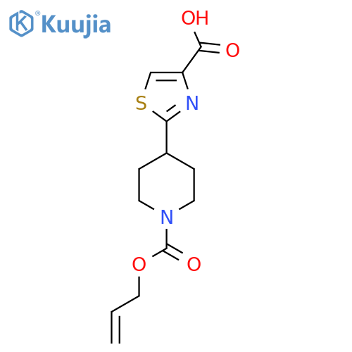 2-{1-(prop-2-en-1-yloxy)carbonylpiperidin-4-yl}-1,3-thiazole-4-carboxylic acid structure