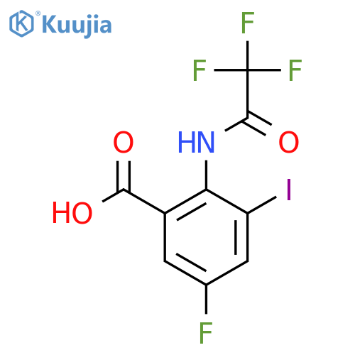 5-Fluoro-3-iodo-2-(2,2,2-trifluoroacetamido)benzoic acid structure