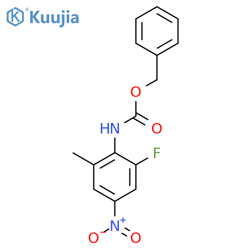 benzyl N-(2-fluoro-6-methyl-4-nitrophenyl)carbamate structure