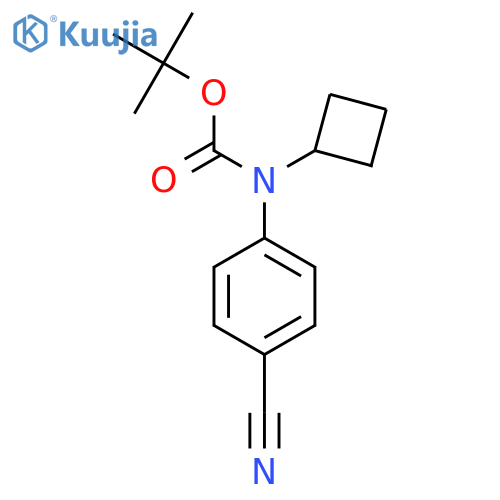 tert-butyl N-(4-cyanophenyl)-N-cyclobutylcarbamate structure