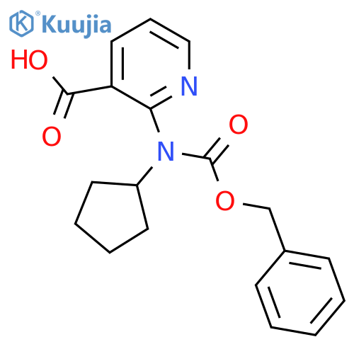 2-{(benzyloxy)carbonyl(cyclopentyl)amino}pyridine-3-carboxylic acid structure