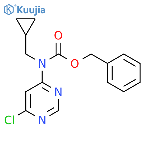 benzyl N-(6-chloropyrimidin-4-yl)-N-(cyclopropylmethyl)carbamate structure
