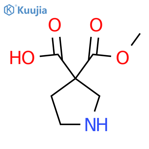 3-(Methoxycarbonyl)pyrrolidine-3-carboxylic acid structure