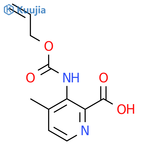 4-methyl-3-{(prop-2-en-1-yloxy)carbonylamino}pyridine-2-carboxylic acid structure