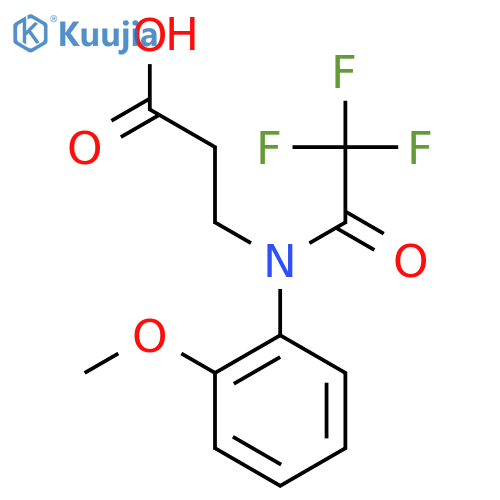 3-2,2,2-trifluoro-N-(2-methoxyphenyl)acetamidopropanoic acid structure