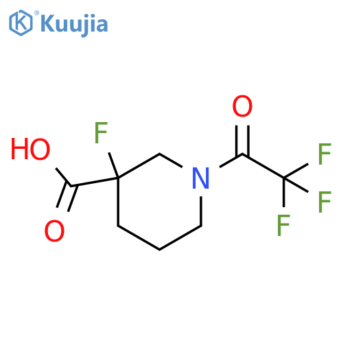 3-Fluoro-1-(2,2,2-trifluoroacetyl)piperidine-3-carboxylic acid structure