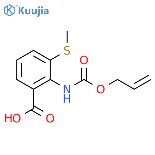 3-(methylsulfanyl)-2-{(prop-2-en-1-yloxy)carbonylamino}benzoic acid structure