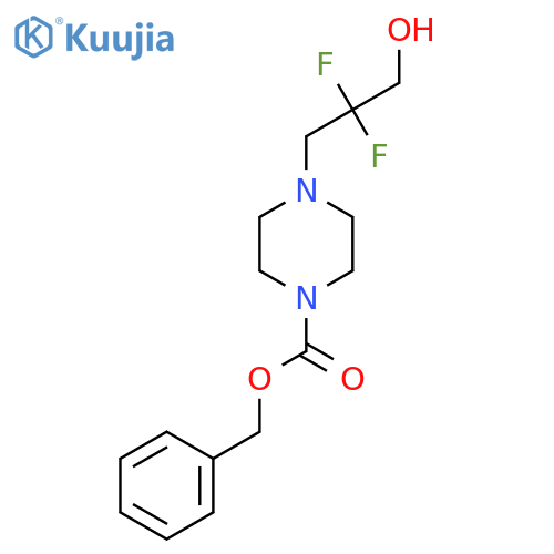 Benzyl 4-(2,2-difluoro-3-hydroxypropyl)piperazine-1-carboxylate structure
