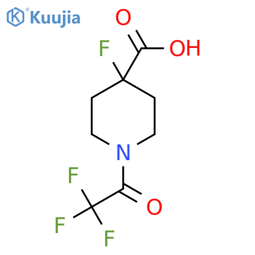 4-Fluoro-1-(trifluoroacetyl)piperidine-4-carboxylic acid structure