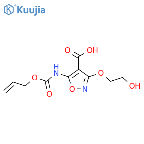 3-(2-Hydroxyethoxy)-5-{[(prop-2-en-1-yloxy)carbonyl]amino}-1,2-oxazole-4-carboxylic acid structure