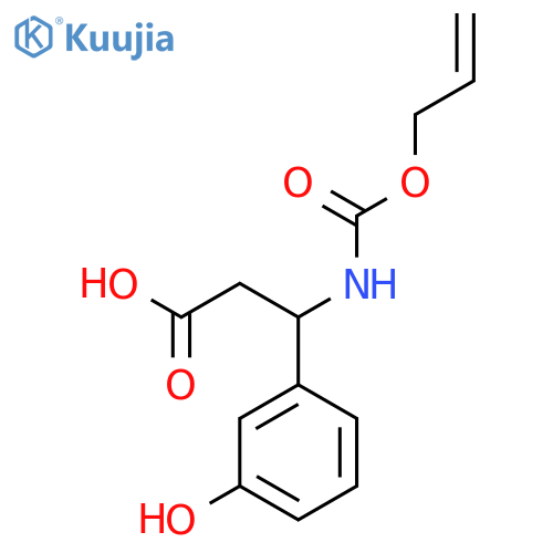 3-(3-hydroxyphenyl)-3-{(prop-2-en-1-yloxy)carbonylamino}propanoic acid structure