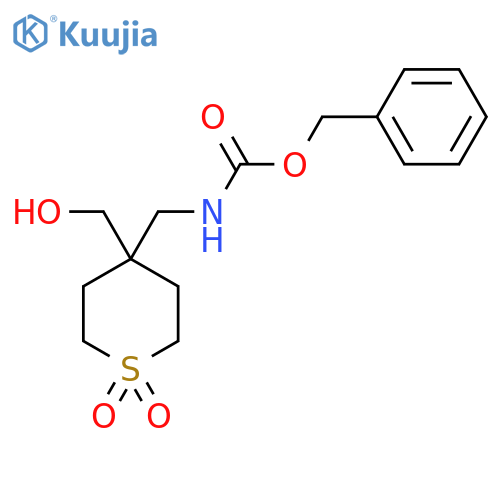 benzyl N-{4-(hydroxymethyl)-1,1-dioxo-1lambda6-thian-4-ylmethyl}carbamate structure