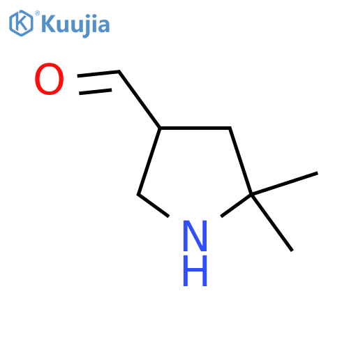 5,5-Dimethylpyrrolidine-3-carbaldehyde structure