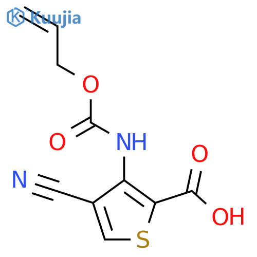 4-cyano-3-{(prop-2-en-1-yloxy)carbonylamino}thiophene-2-carboxylic acid structure
