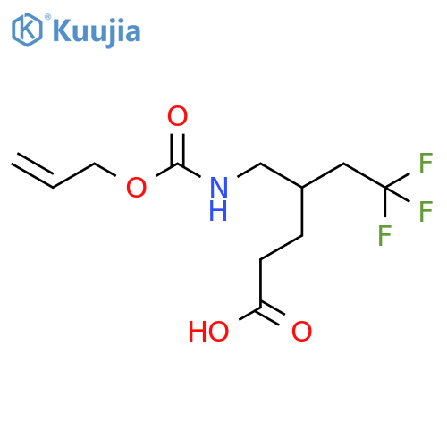 6,6,6-trifluoro-4-({(prop-2-en-1-yloxy)carbonylamino}methyl)hexanoic acid structure