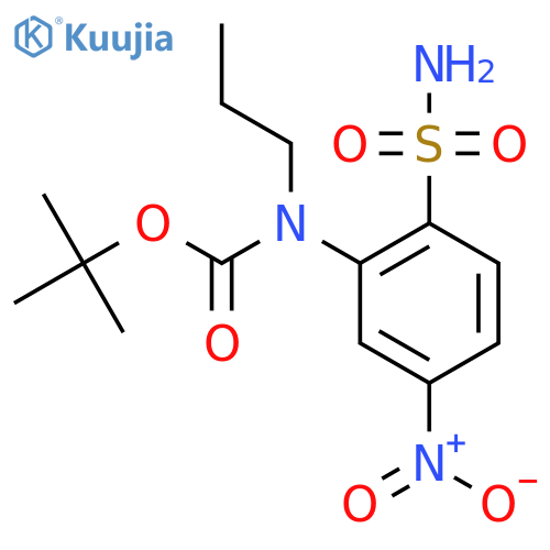 tert-butyl N-(5-nitro-2-sulfamoylphenyl)-N-propylcarbamate structure