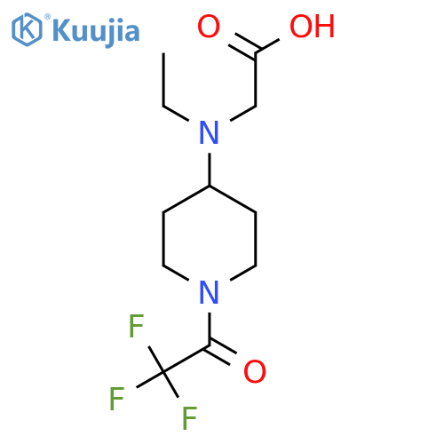 2-{ethyl1-(2,2,2-trifluoroacetyl)piperidin-4-ylamino}acetic acid structure