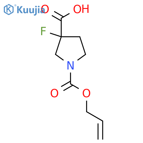 3-fluoro-1-(prop-2-en-1-yloxy)carbonylpyrrolidine-3-carboxylic acid structure