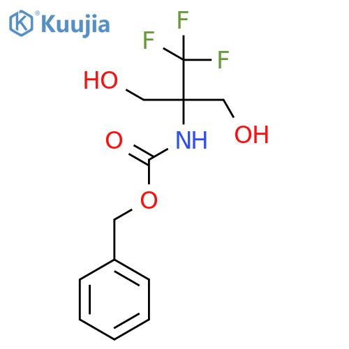 benzyl N-1,3-dihydroxy-2-(trifluoromethyl)propan-2-ylcarbamate structure