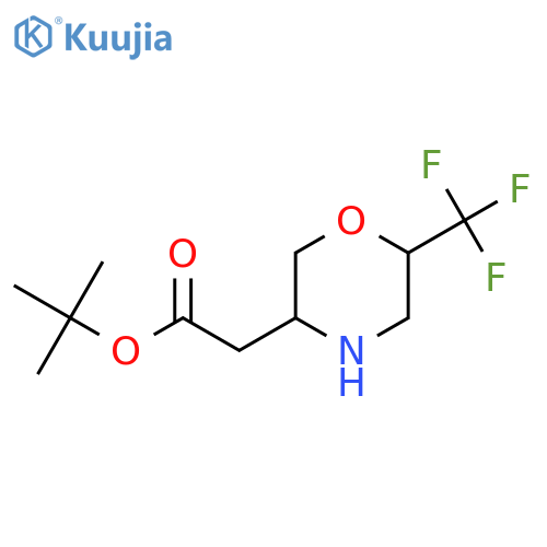 tert-butyl 2-6-(trifluoromethyl)morpholin-3-ylacetate structure