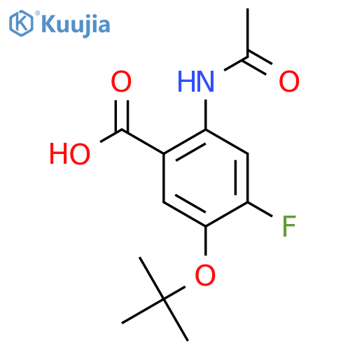 5-(Tert-butoxy)-2-acetamido-4-fluorobenzoic acid structure