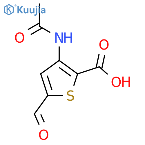 3-Acetamido-5-formylthiophene-2-carboxylic acid structure