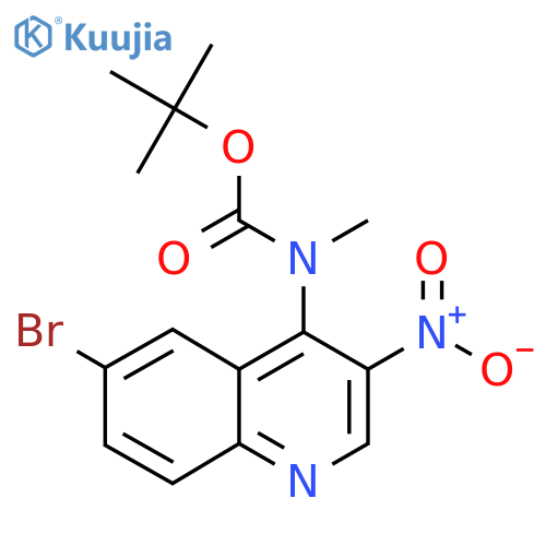 tert-butyl N-(6-bromo-3-nitroquinolin-4-yl)-N-methylcarbamate structure