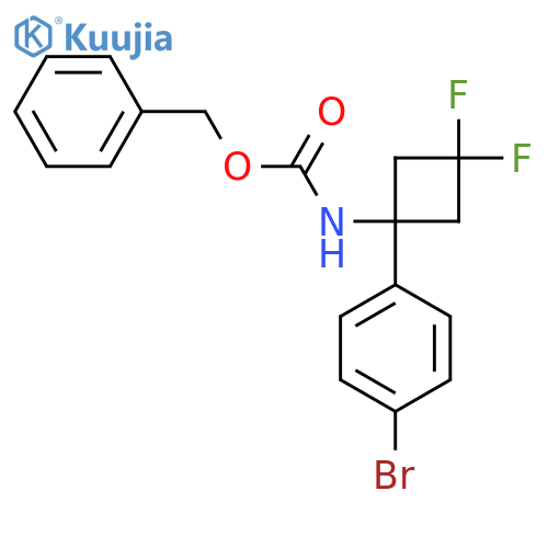 benzyl N-1-(4-bromophenyl)-3,3-difluorocyclobutylcarbamate structure