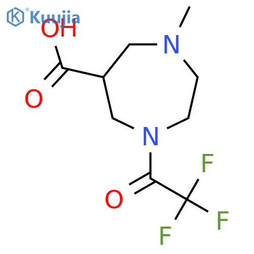 1-Methyl-4-(2,2,2-trifluoroacetyl)-1,4-diazepane-6-carboxylic acid structure