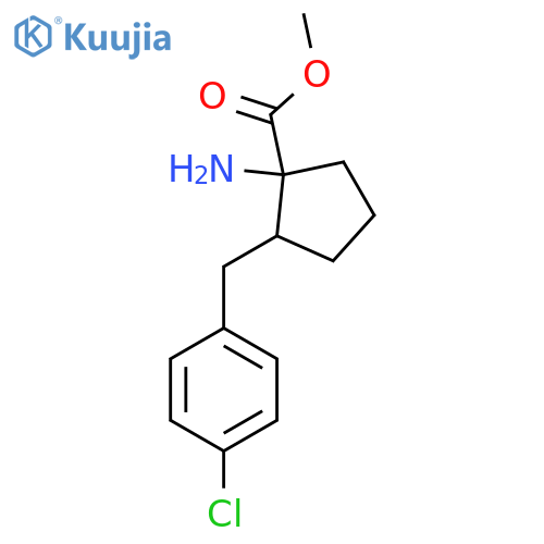 methyl 1-amino-2-(4-chlorophenyl)methylcyclopentane-1-carboxylate structure