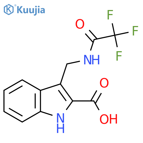3-(2,2,2-trifluoroacetamido)methyl-1H-indole-2-carboxylic acid structure
