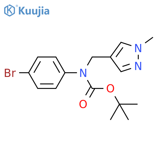 tert-butyl N-(4-bromophenyl)-N-(1-methyl-1H-pyrazol-4-yl)methylcarbamate structure