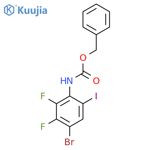 benzyl N-(4-bromo-2,3-difluoro-6-iodophenyl)carbamate structure