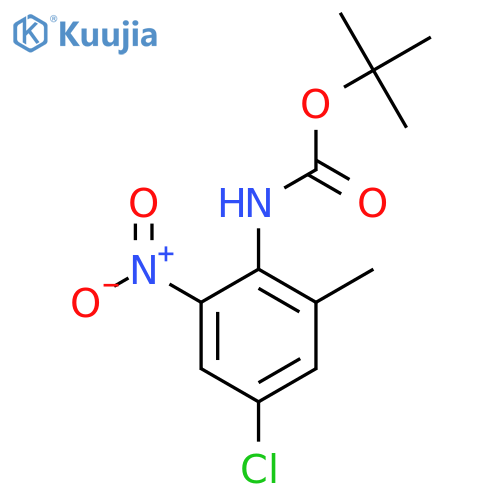 tert-butyl N-(4-chloro-2-methyl-6-nitrophenyl)carbamate structure