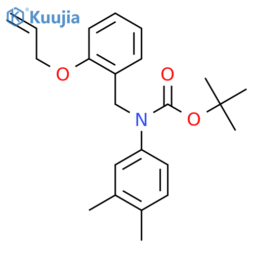 tert-butyl N-(3,4-dimethylphenyl)-N-{2-(prop-2-en-1-yloxy)phenylmethyl}carbamate structure