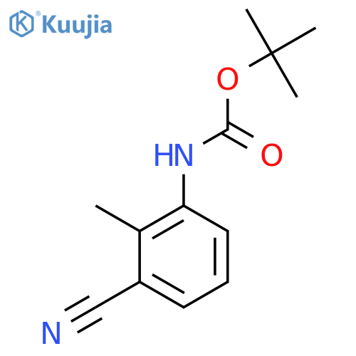 tert-butyl N-(3-cyano-2-methylphenyl)carbamate structure
