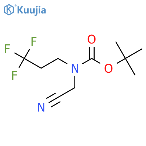tert-butyl N-(cyanomethyl)-N-(3,3,3-trifluoropropyl)carbamate structure