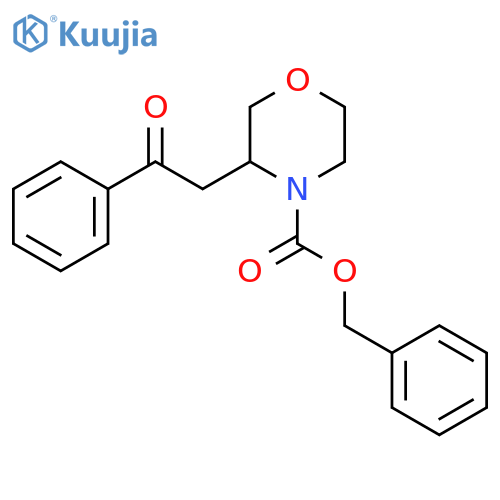 Benzyl 3-(2-oxo-2-phenylethyl)morpholine-4-carboxylate structure