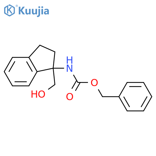benzyl N-1-(hydroxymethyl)-2,3-dihydro-1H-inden-1-ylcarbamate structure