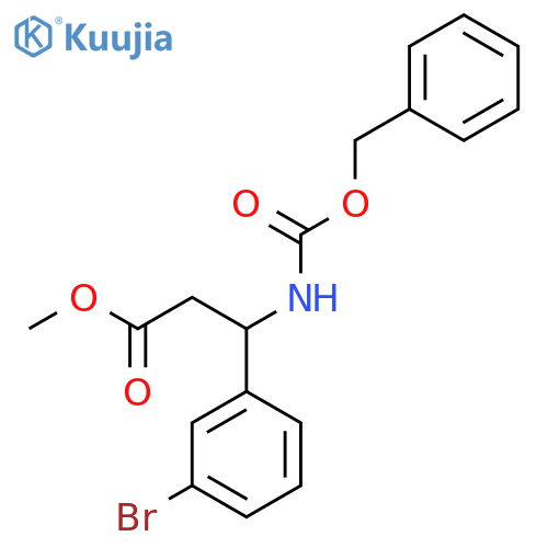 methyl 3-{(benzyloxy)carbonylamino}-3-(3-bromophenyl)propanoate structure