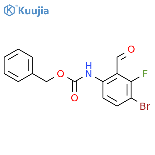 benzyl N-(4-bromo-3-fluoro-2-formylphenyl)carbamate structure