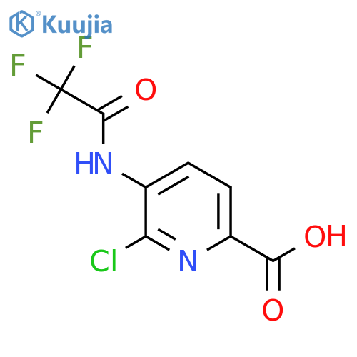6-Chloro-5-(2,2,2-trifluoroacetamido)pyridine-2-carboxylic acid structure