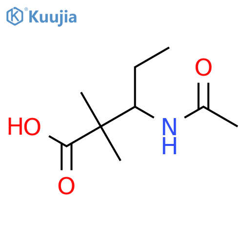 3-Acetamido-2,2-dimethylpentanoic acid structure