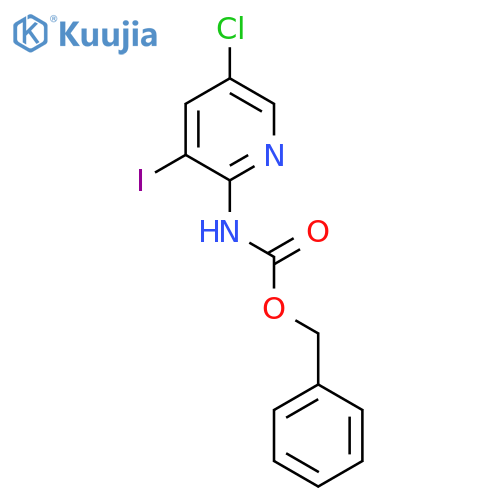 benzyl N-(5-chloro-3-iodopyridin-2-yl)carbamate structure