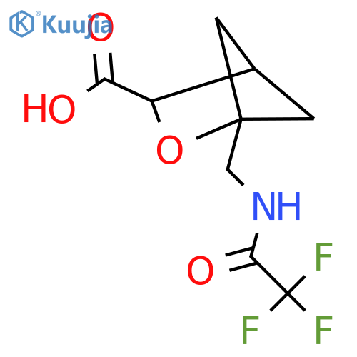 1-(2,2,2-trifluoroacetamido)methyl-2-oxabicyclo2.1.1hexane-3-carboxylic acid structure