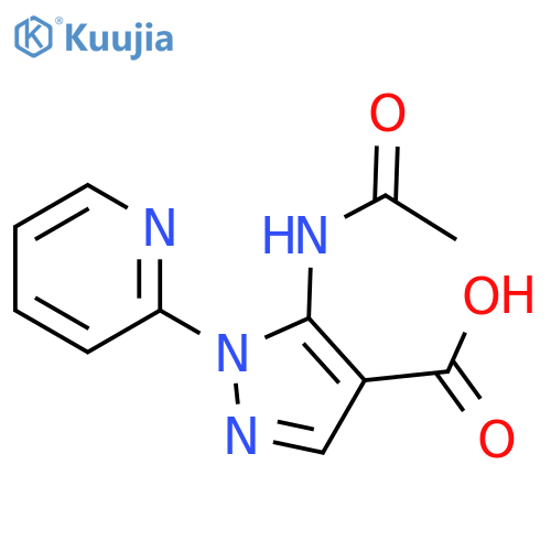 5-acetamido-1-(pyridin-2-yl)-1H-pyrazole-4-carboxylic acid structure